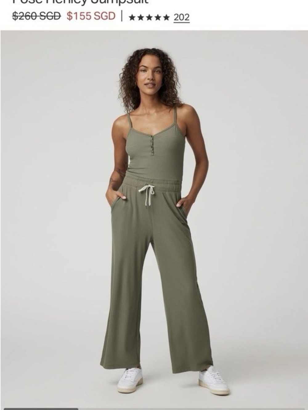 Vuori Women's Pose Jumpsuit - Green Sage - Small